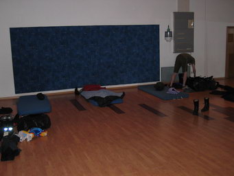 schlafen im Aerobicraum